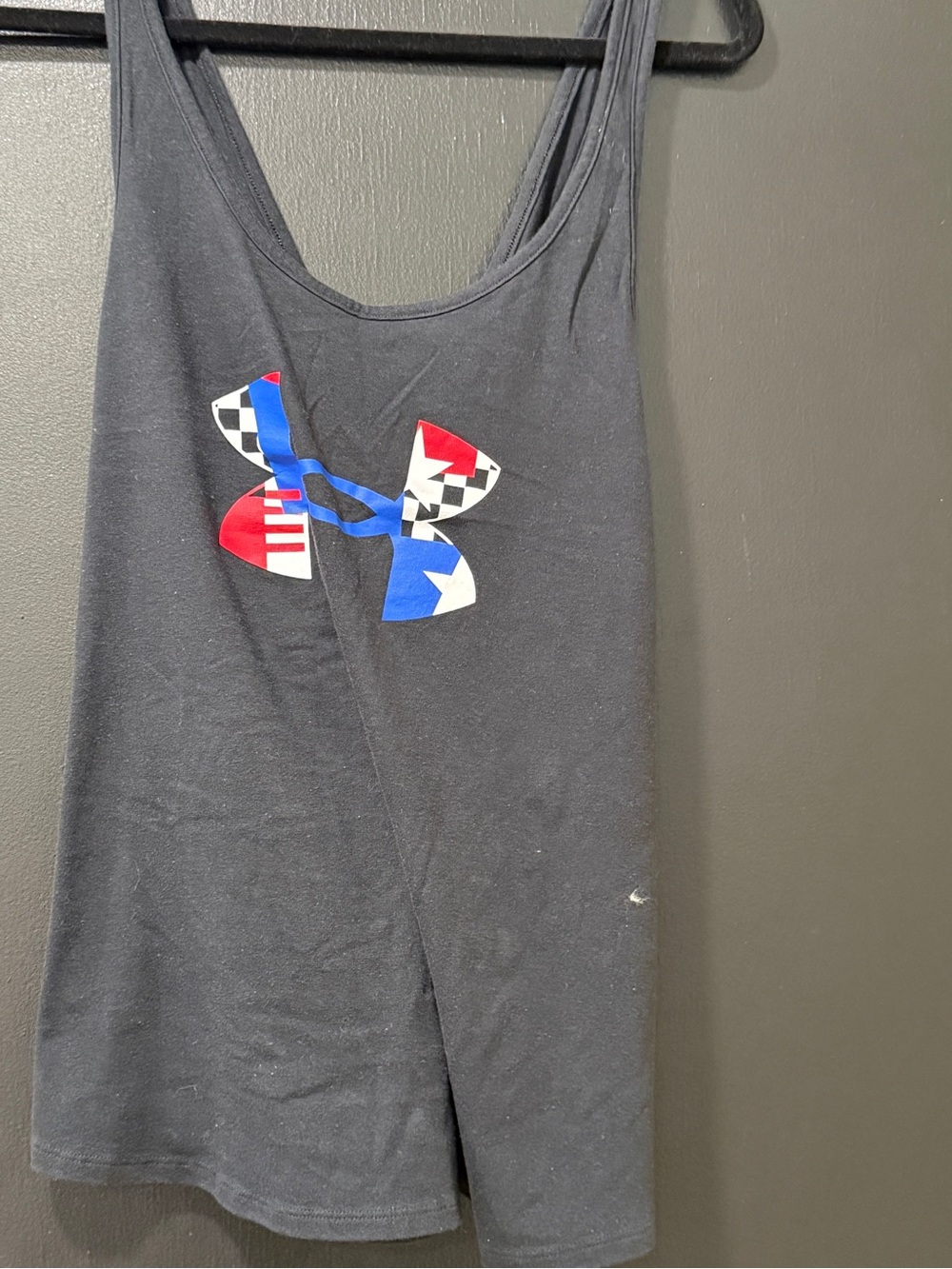 Under Armour Black Tank with Red, Blue, White Logo